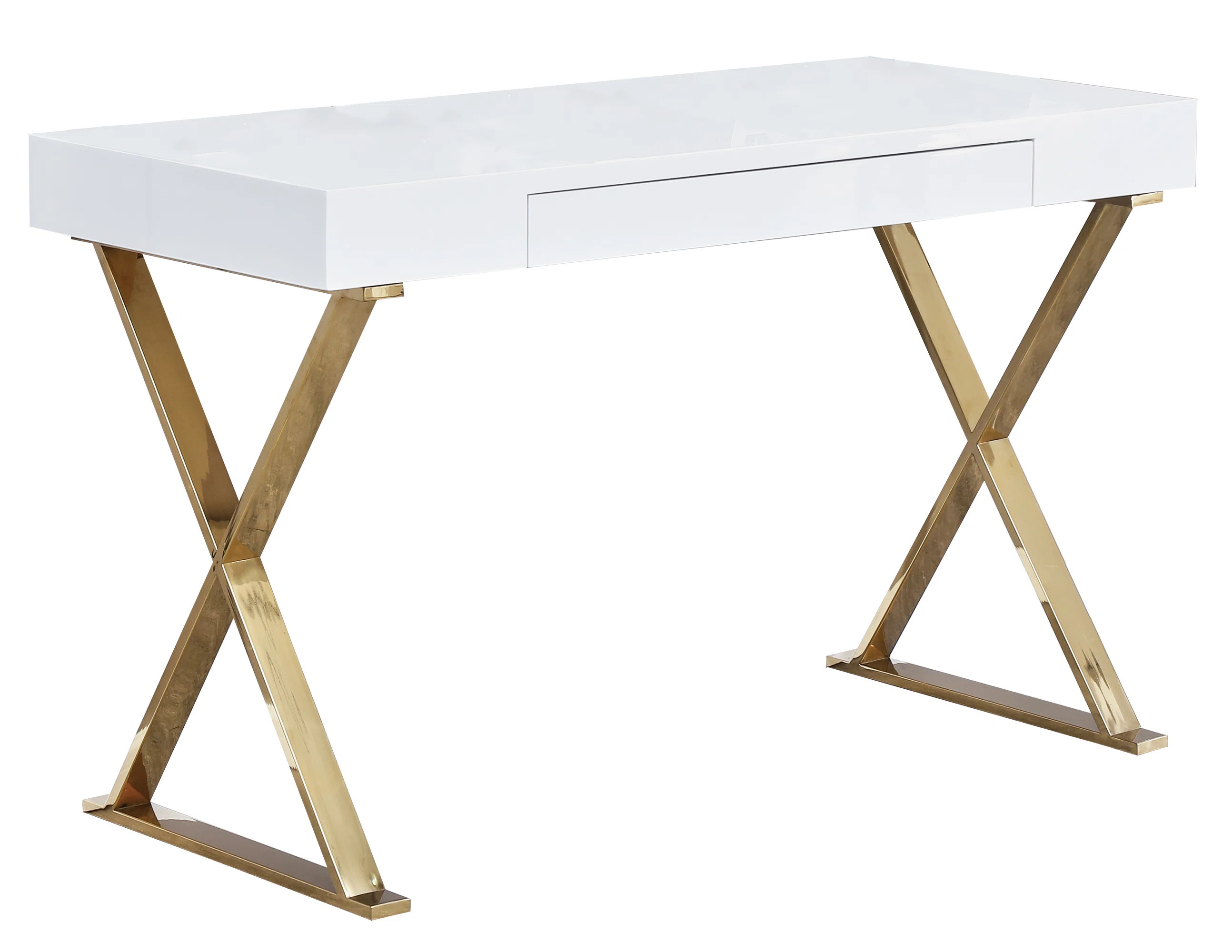 Chelsey 47" Metal Base Writing Desk | Wayfair North America