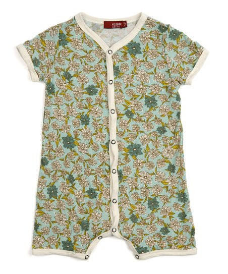 Blue & Green Floral Romper - Infant | Zulily