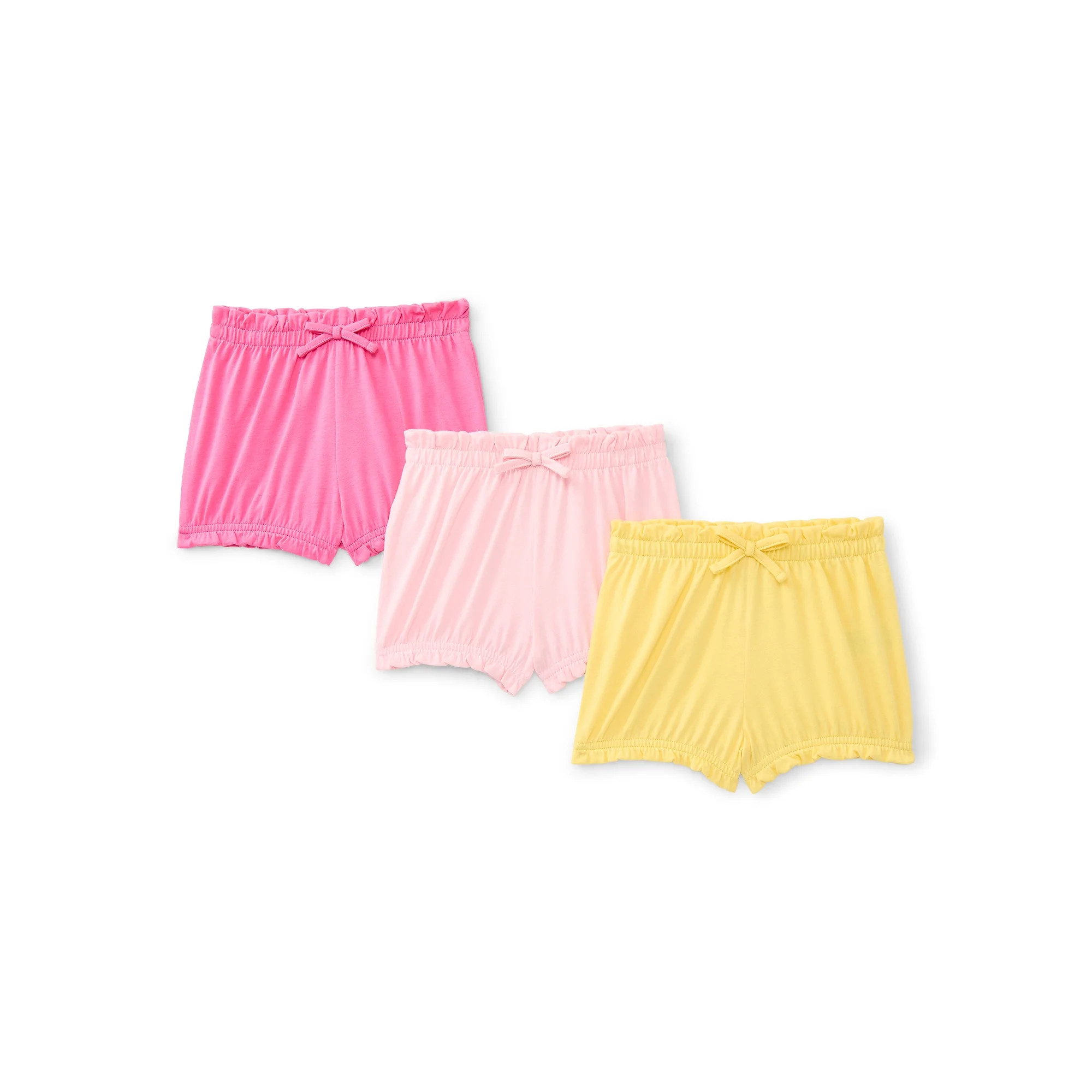 Wonder Nation Baby Girls Bubble Shorts, 3-Pack, Sizes 0-24 Months | Walmart (US)