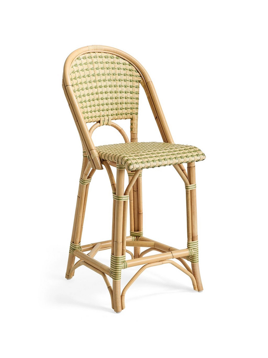 Riviera Étoile Rattan Counter Stool | Serena and Lily