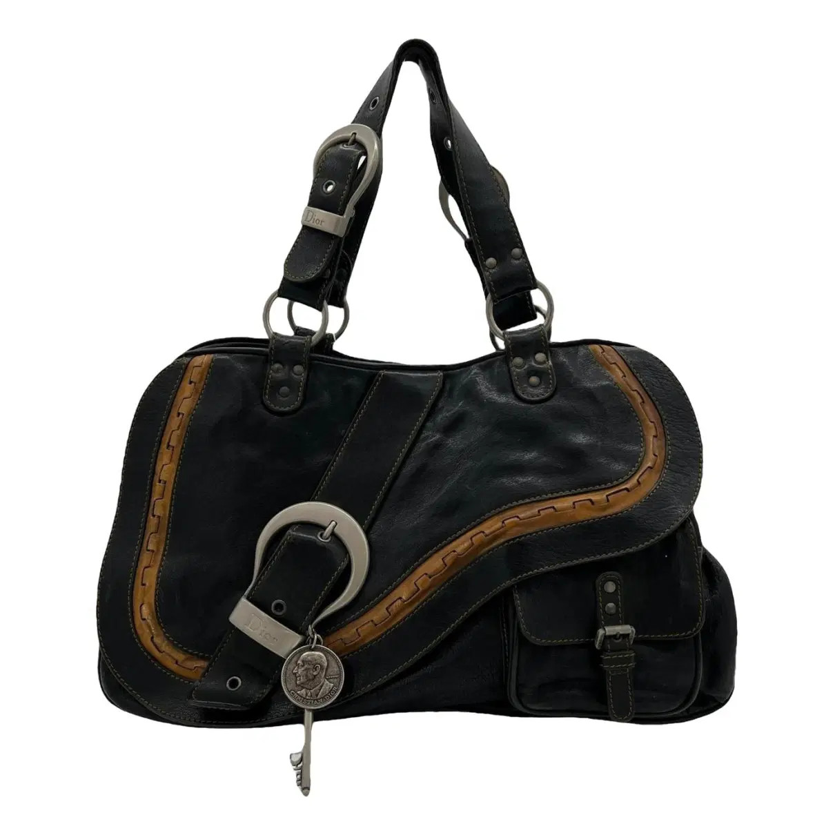 Gaucho leather handbag Dior Black in Leather - 47444427 | Vestiaire Collective (Global)