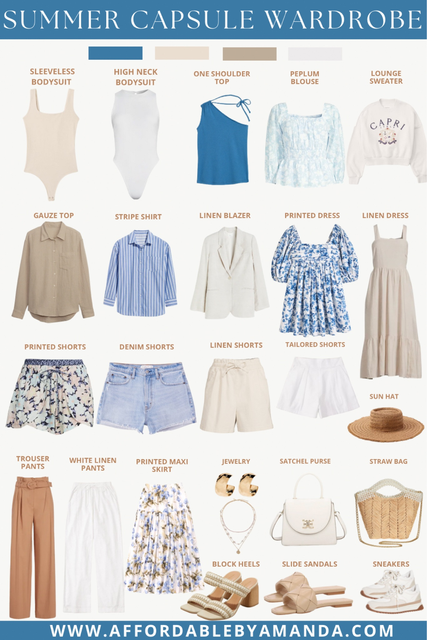 Summer Capsule Wardrobe Pieces // wardrobe staples for summer 

#LTKunder50 #LTKshoecrush #LTKSeasonal