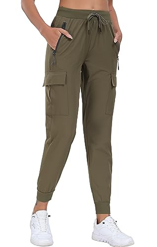 Oalka Women's Cargo Hiking Pants Lightweight Travel Pockets Joggers Quick Dry | Amazon (US)