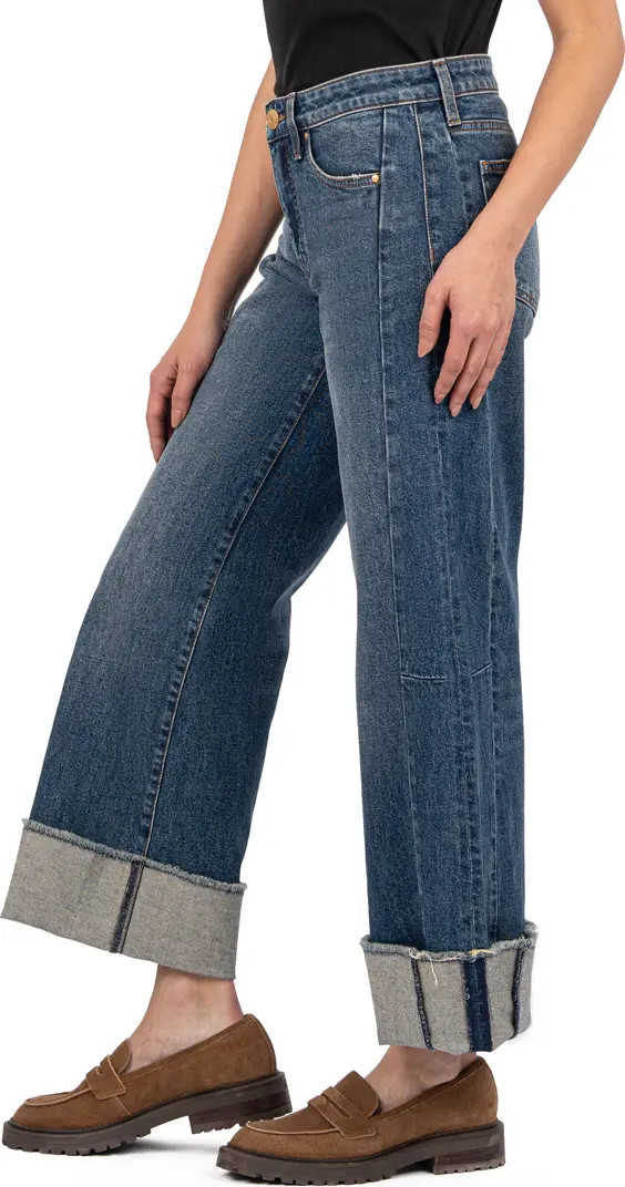 KUT from the Kloth Meg Cuffed High Waist Wide Leg Jeans | Nordstrom | Nordstrom