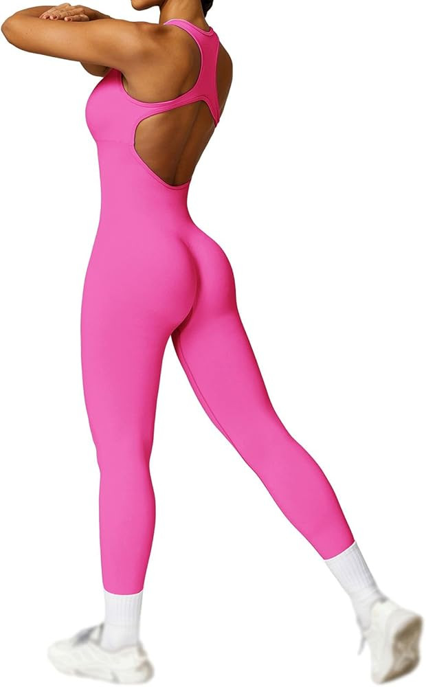 Hotfiary One Piece Jumpsuits for Women Tummy Control Workout Jumpsuits Backless Bodycon Rompers S... | Amazon (US)