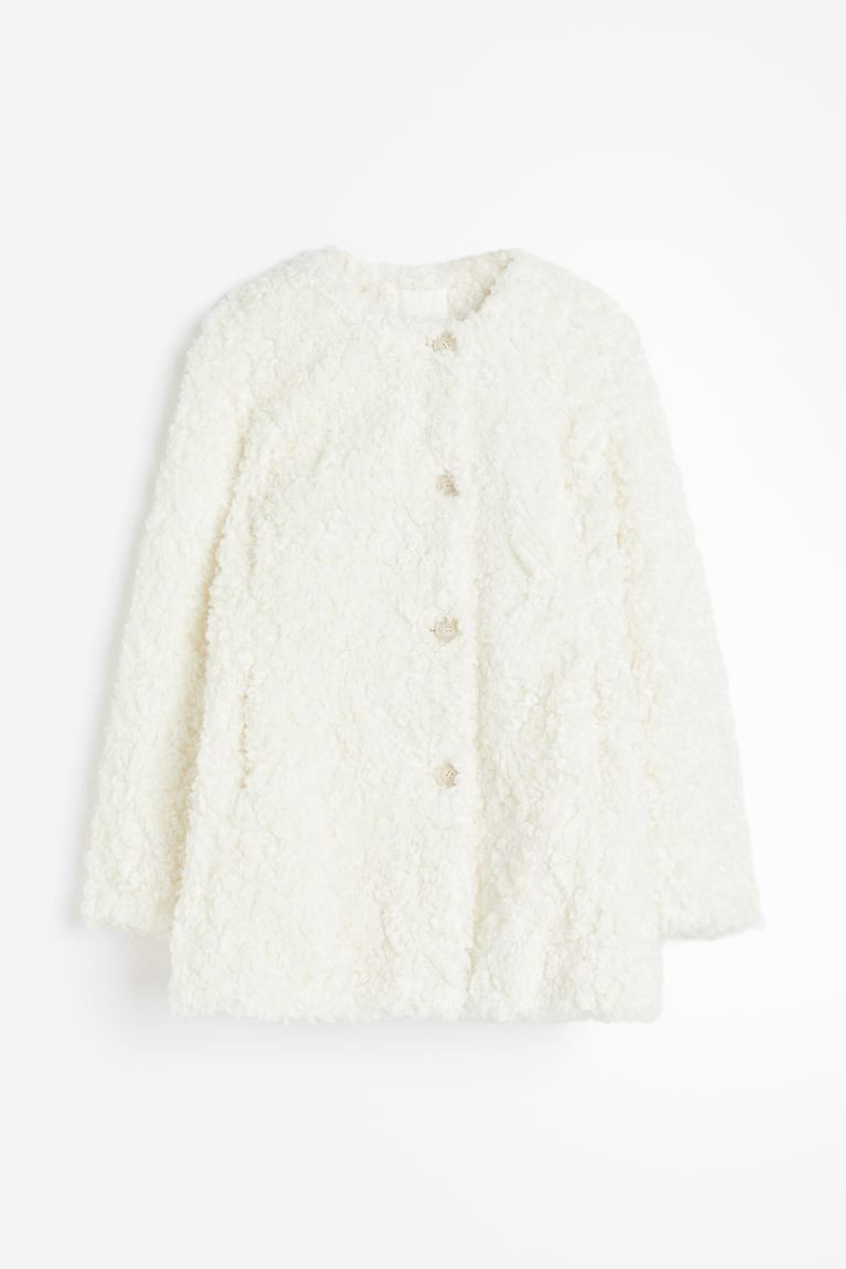 Veste en tissu Teddy bear - Crème - FEMME | H&M FR | H&M (FR, IT, ES, PT, BE)