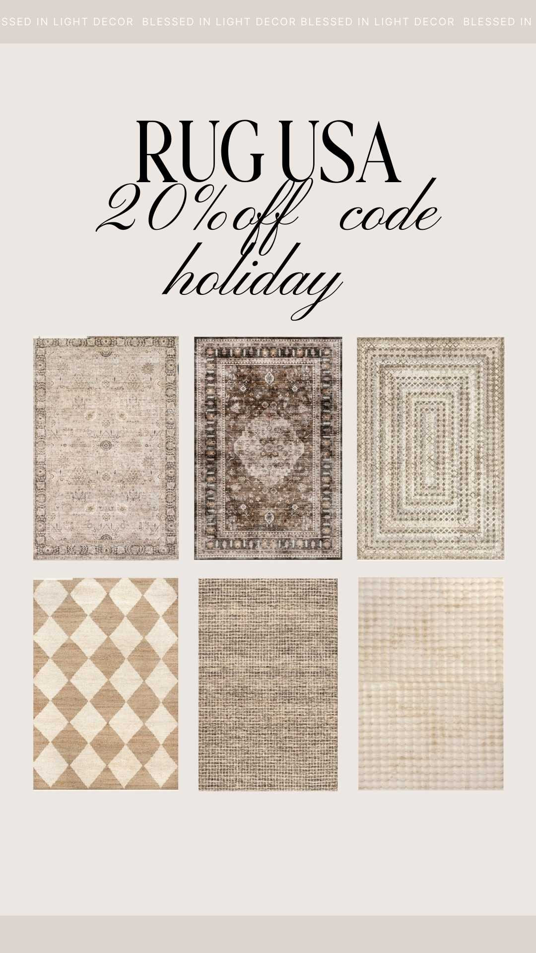 Rug on sale 20%off code: holiday@rugusa #neutralstyle #neutrals #decoration#homedesign #homedecor 

#LTKSeasonal #LTKSaleAlert #LTKHome