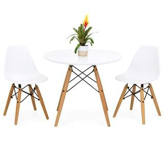 Kids Modern Dining Table Set w/ 2 Armless Chairs | Best Choice Products 