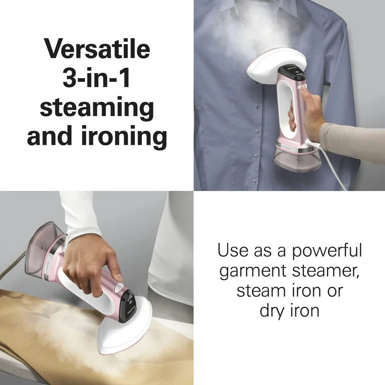 Hamilton Beach 3-in-1 Handheld Garment Steamer and Iron for Clothes, Removable Water Reservoir, R... | Walmart (US)