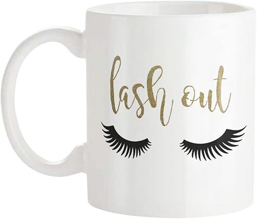 Fonhark - Lash Out - Makeup Lover Coffee Mug Mascara Eyelash Make-up Mugs, 11 Oz Novelty Coffee M... | Amazon (US)