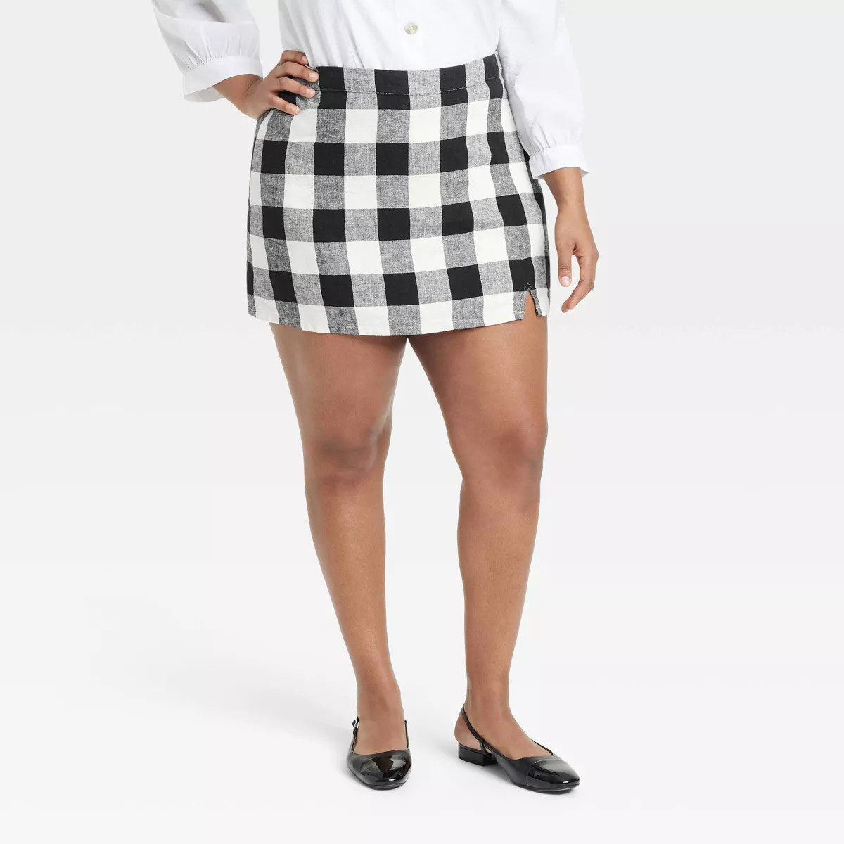 Women's High-Rise Skort - A New Day™ Black/White Gingham 26 | Target