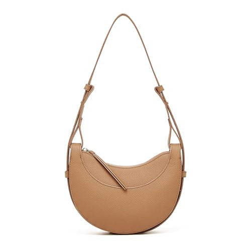 Genuine Leather Crossbody Bags for Women, Crossbody Satchel with Adjustable Strap, Leather Work Bag Travel Accessory Bag (brown) | Amazon (US)