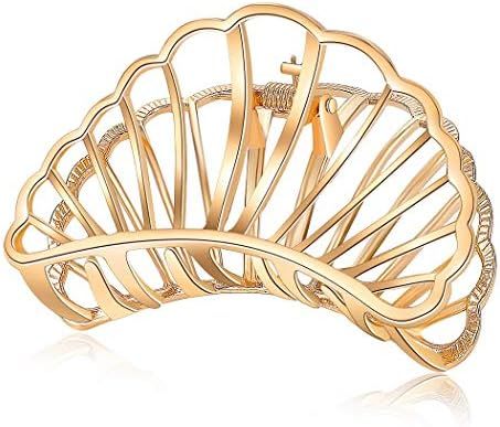 ACCGLORY Gold Metal Hair Jaw Clips Hollow Geometric Hair Claw for women (Fan-Gold) | Amazon (CA)
