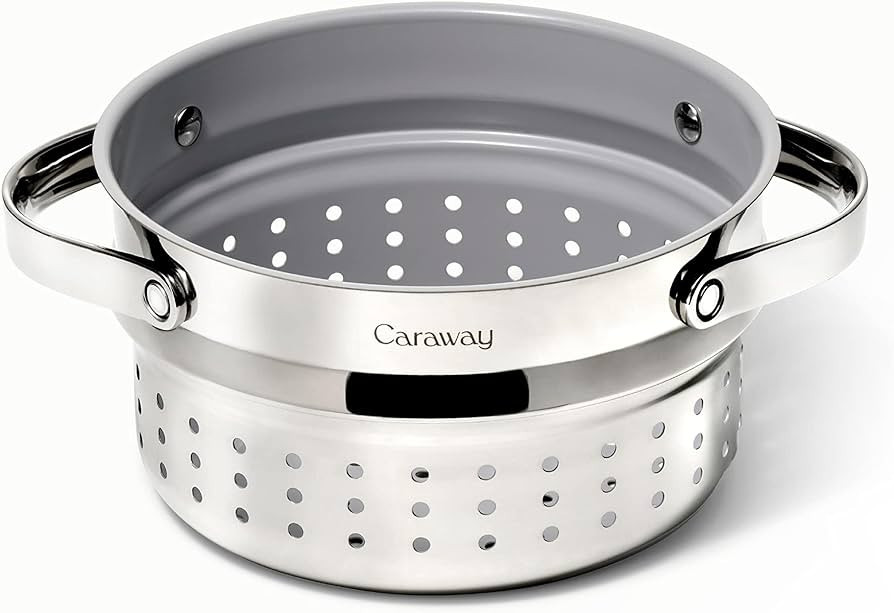 Caraway Steamer - Stainless Steel Steamer with Handles - Non Stick, Non Toxic Coating - Steam Veg... | Amazon (US)