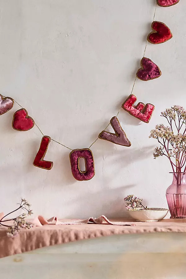 Love Velvet Garland | Anthropologie (US)