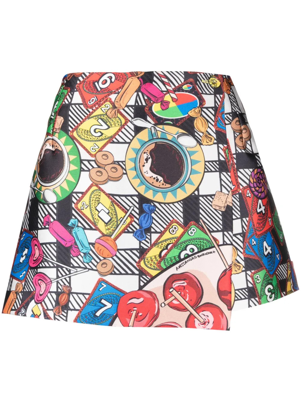 illustration-print wrap skirt | Farfetch Global