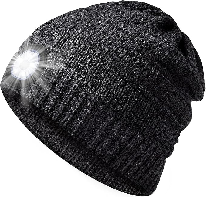 HIGHEVER LED Beanie Hat with Light: Christmas Stocking Stuffers for Men Adult Cool Gifts for Teen... | Amazon (US)
