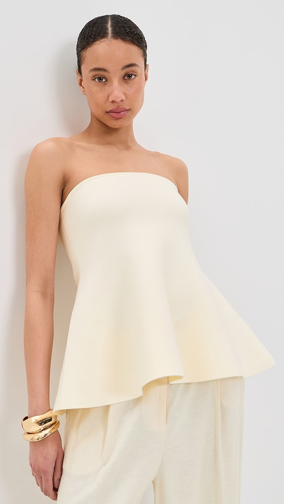 Amy Knitted Bandeau Peplem Top | Shopbop