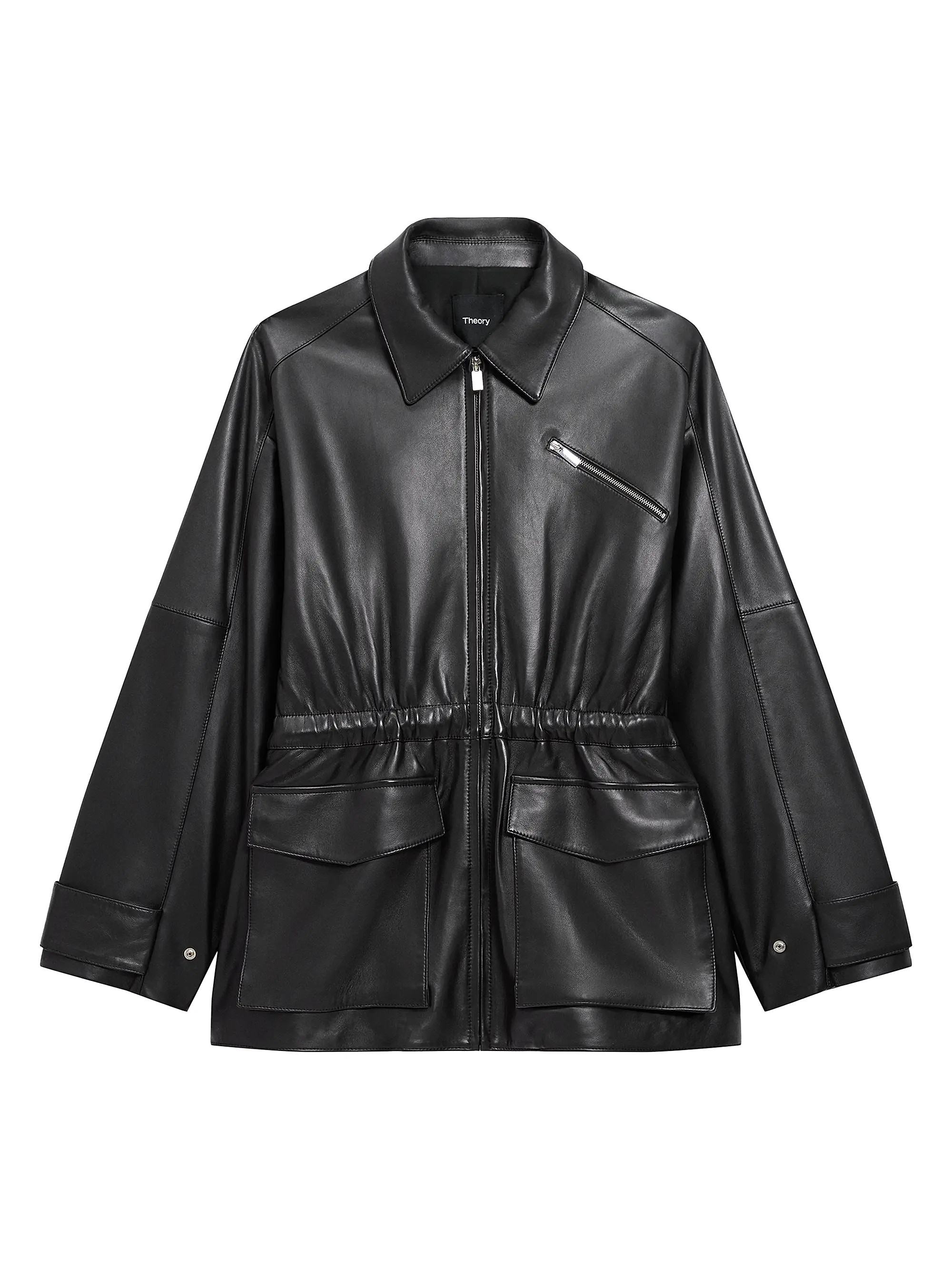 Cinched Leather Jacket | Saks Fifth Avenue