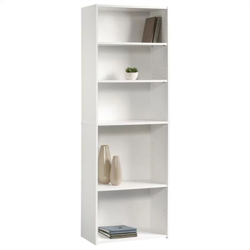 Sauder Beginnings Engineered Wood 5 - Shelf Bookcase in Soft White Finish - Walmart.com | Walmart (US)