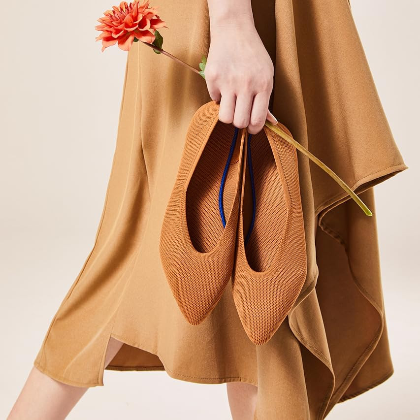 Frank Mully Womens Pointed Toe Flats Knit Dress Shoes Comfort Women Shoes Slip On Shoes for Woman... | Amazon (US)