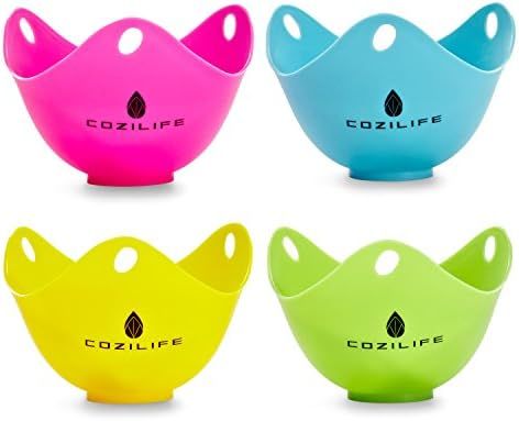 Egg Poacher – COZILIFE Silicone Egg Poaching Cups with Ring Standers, For Microwave or Stovetop... | Amazon (US)