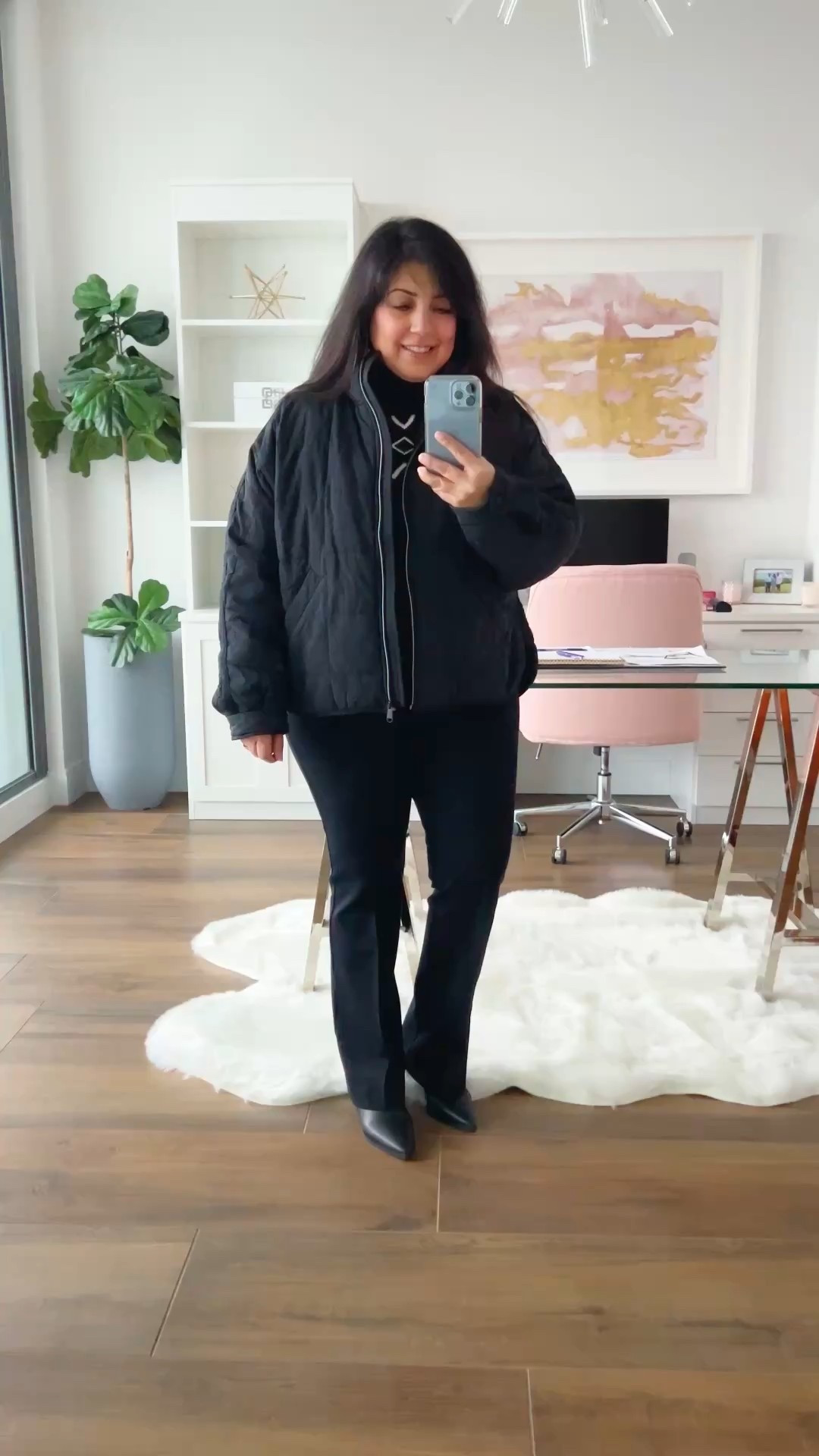 Winter outfit including a winter jacket! Loving this Free People Pippa packable puffer jacket! Lightweight yet still warm and packs up into a small pouch for travel. Pouch can be used as a pillow when you travel and a coat when you arrive at your destination! Great jacket for warmer weather places like Florida too! 

Free People jacket size medium.
Varley sweater size large. 
Spanx Micro Flare pants size XL petite.
Marc Fisher black booties no longer available but linked similar. 

#LTKOver40 #LTKPetite #LTKMidsize