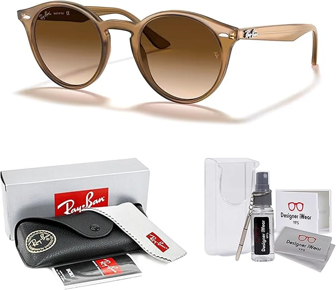 Ray-Ban RB2180 Round Sunglasses For Men For Women+BUNDLE with ACCESSORY EYEWEAR KIT | Amazon (US)