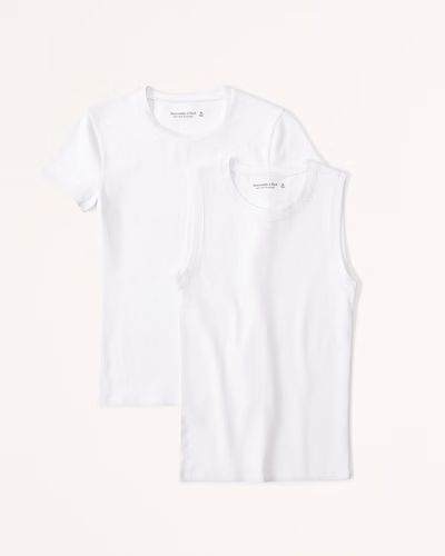 2-Pack Essential Tuckable Crew Tops | Abercrombie & Fitch (US)