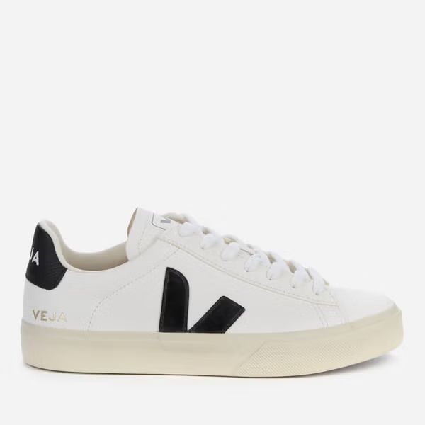 Veja Women's Campo Chrome Free Leather Trainers - Extra White/Black | Allsole (Global)
