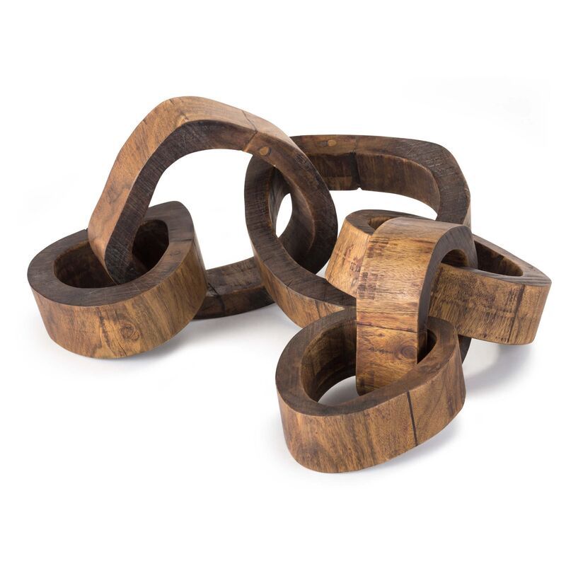 30" Wooden Links Centerpiece, Natural | One Kings Lane