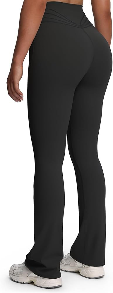 Aoxjox Flare Leggings for Women Trinity Tummy Control High Waisted Wide Leg Yoga Pants 29"/31"/33... | Amazon (US)