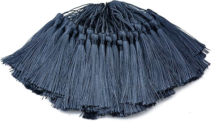 Makhry 100pcs 13cm/5 Inch Silky Floss Bookmark Tassels with 2-Inch Cord Loop and Small Chinese Kn... | Amazon (US)