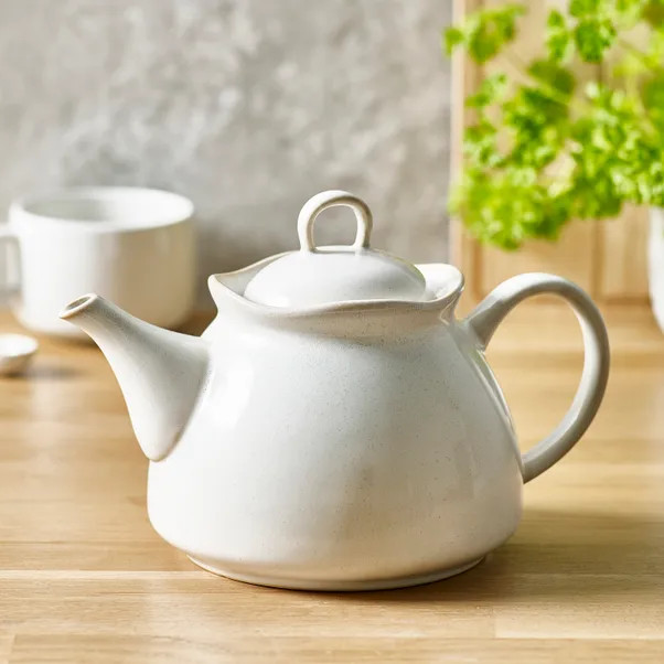 Amalfi White Tea Pot | Dunelm