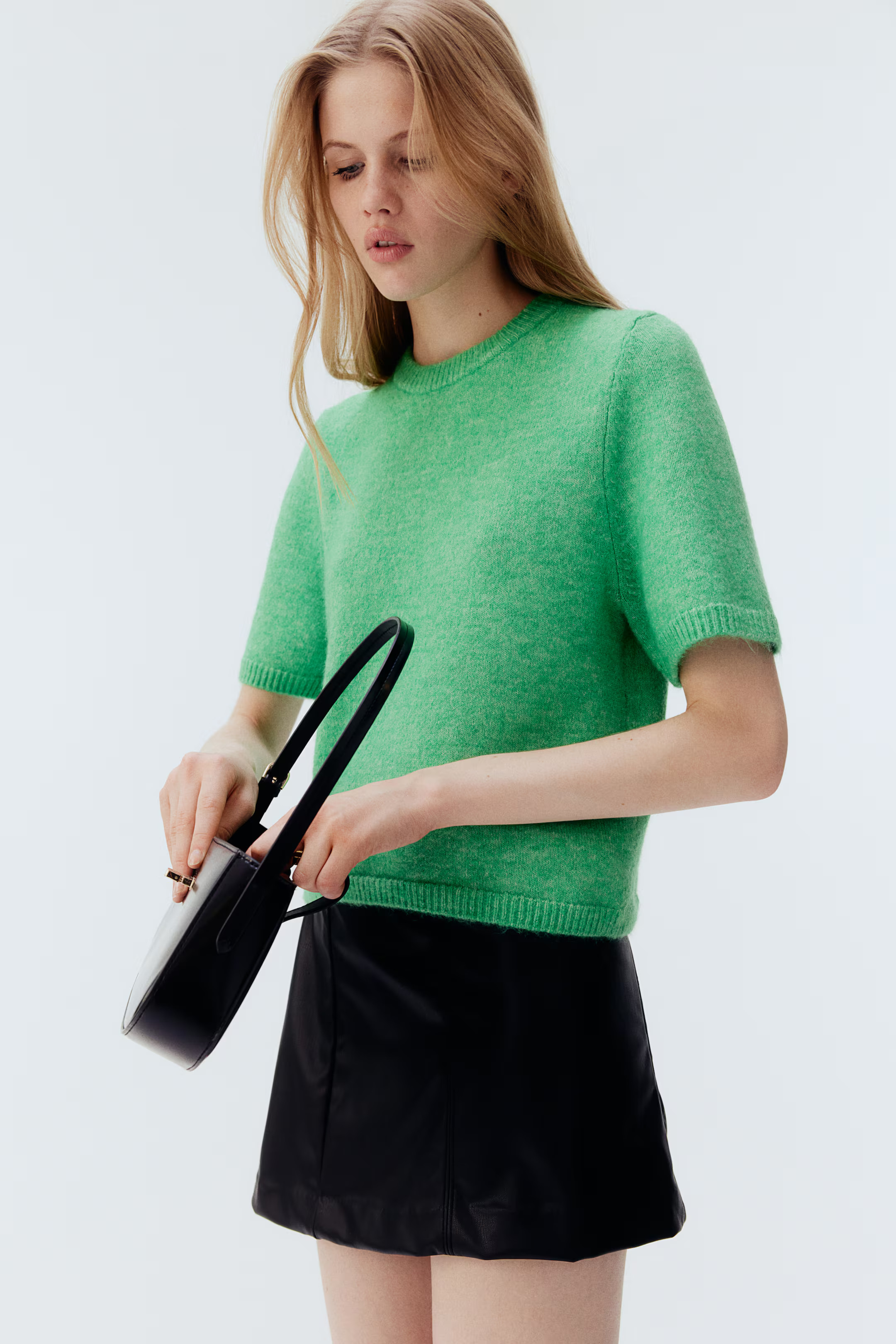 Fijngebreid T-shirt - Groen - DAMES | H&M NL | H&M (DE, AT, CH, NL, FI)