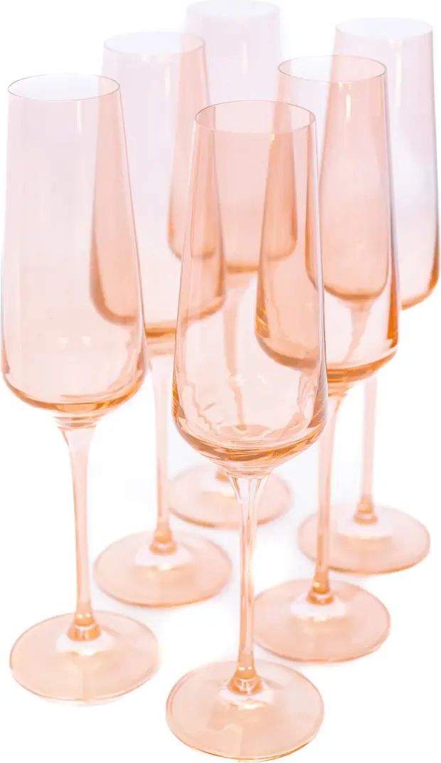 Estelle Colored Glass Set of 6 Champagne Glasses | Nordstrom | Nordstrom