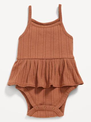 Sleeveless Pointelle-Knit Peplum Bodysuit for Baby | Old Navy (CA)