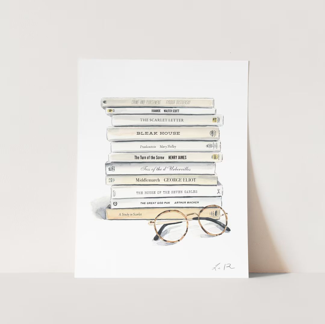 Personalized Art Print Your Favorite Books No. 5 - Etsy | Etsy (US)