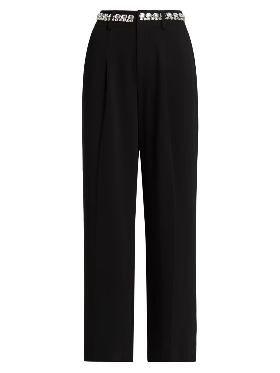 Genna Crystal-Embellished Wide-Leg Pants | Saks Fifth Avenue