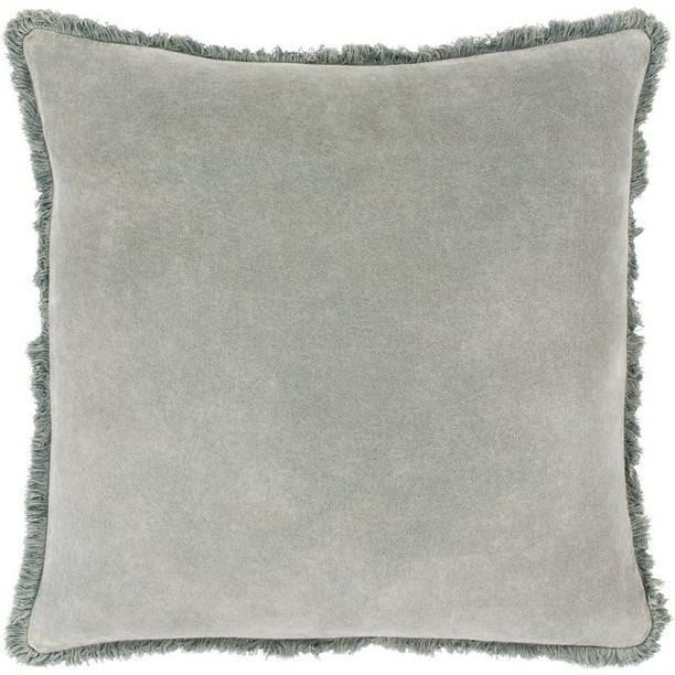 Washed Cotton Velvet WCV-005 20"H x 20"W Square Pillow Kit in Seafoam - Walmart.com | Walmart (US)