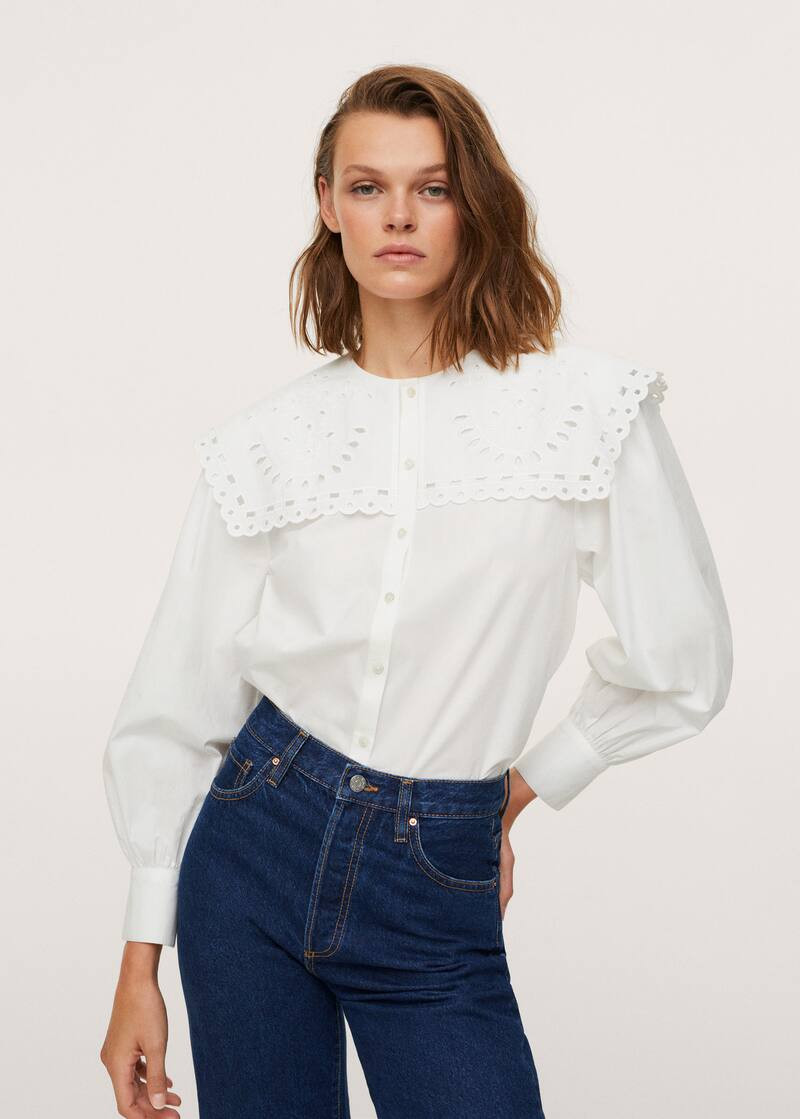 Babydoll collar blouse | MANGO (US)