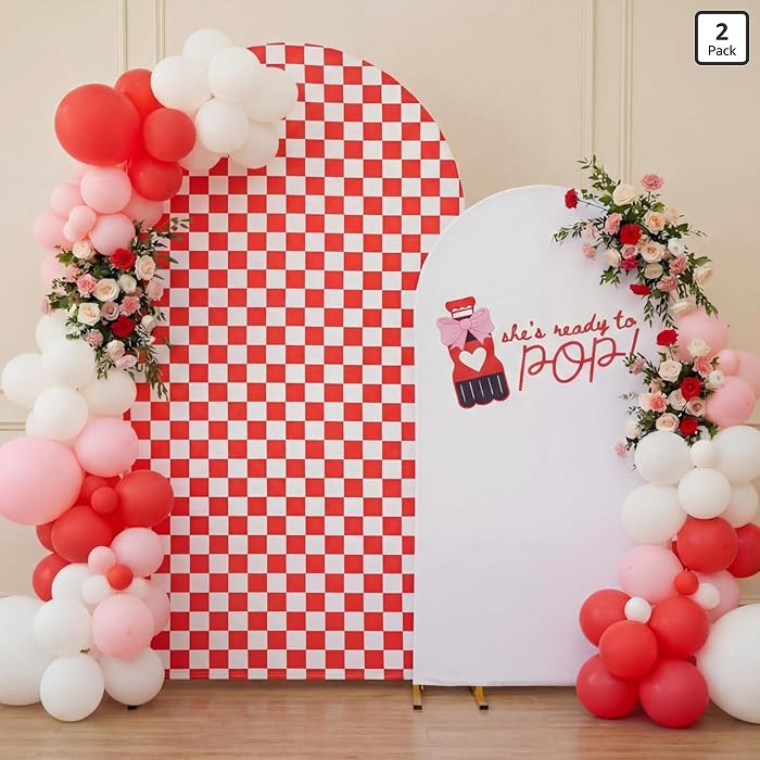 Moukeren She's Ready to Pop Arch Backdrop Cover 6ft and 7.2ft for Soda Drink Themed Baby Shower P... | Amazon (US)
