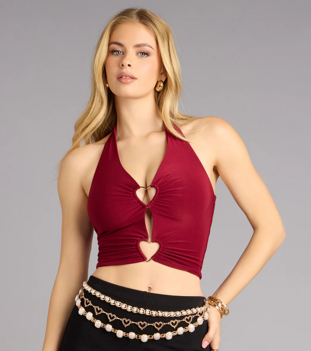 Major Heartbreaker Cutout Halter Top | Windsor Stores
