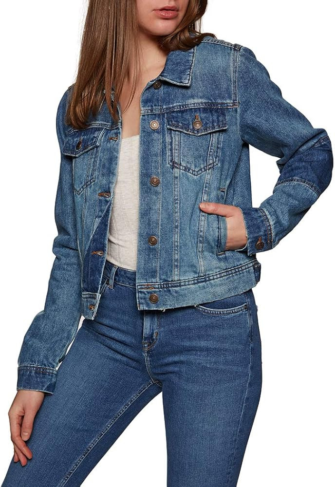 Free People Women's Rumors Denim Jacket | Amazon (US)