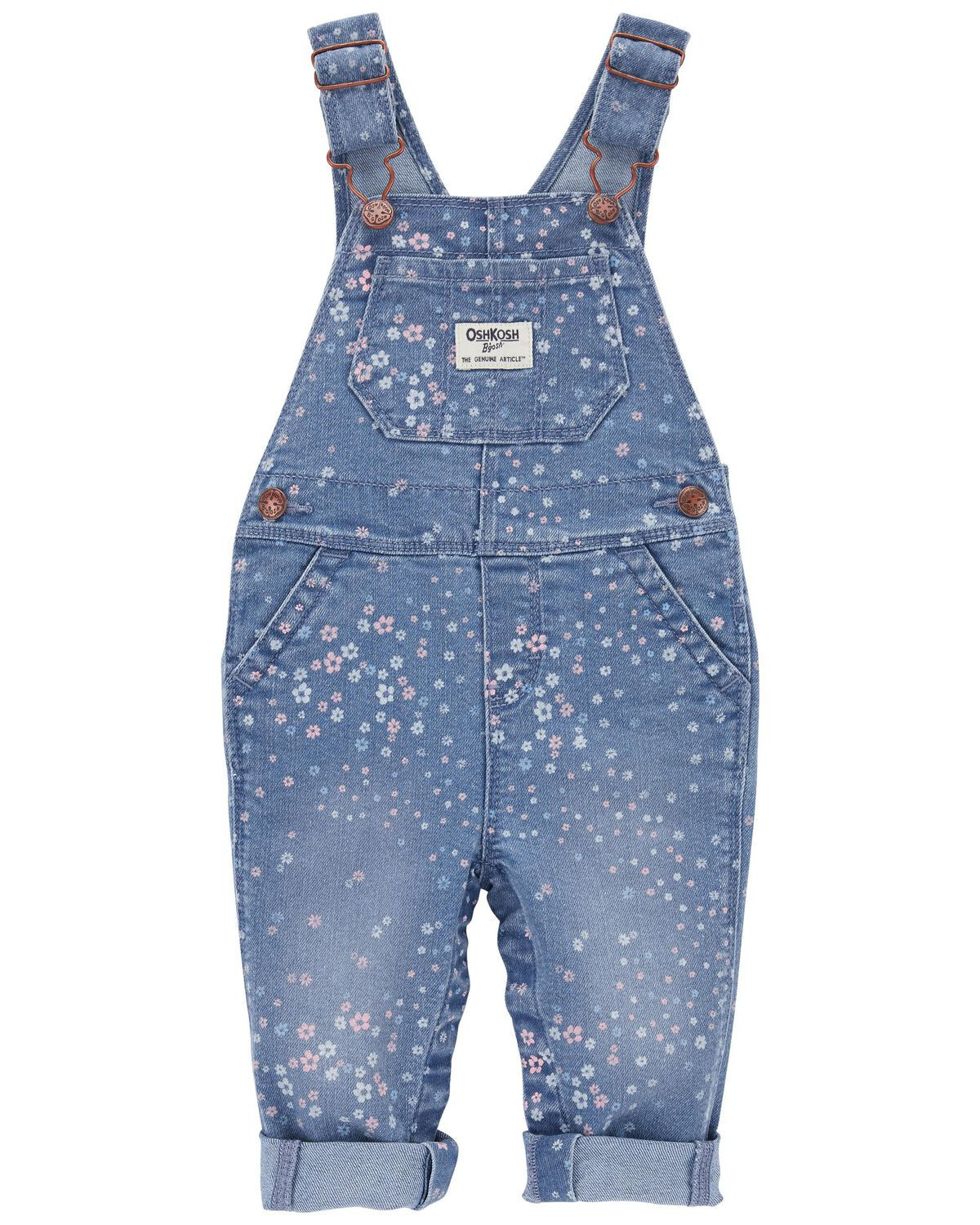 Denim Baby Daisy Print Classic Overalls | carters.com | Carter's