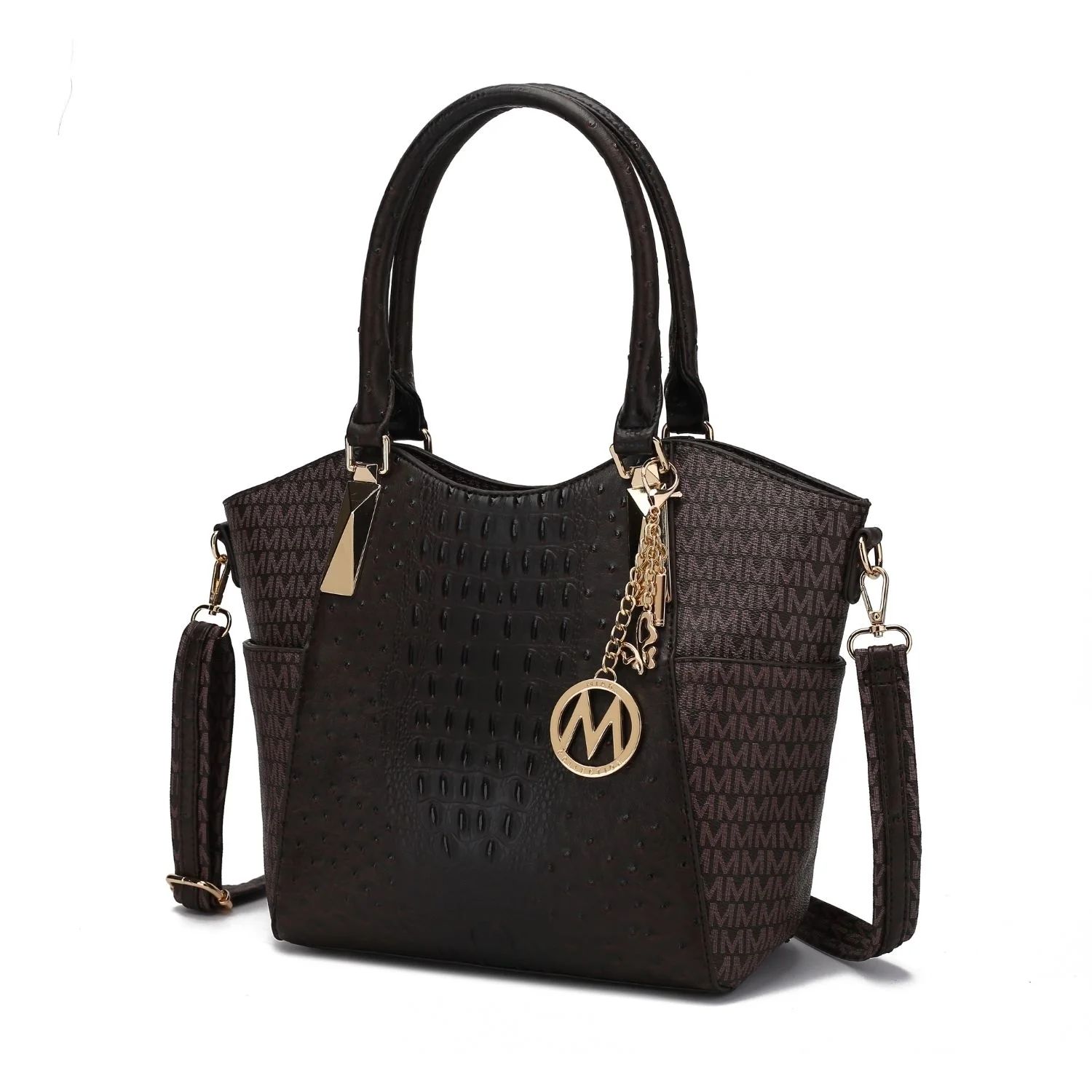 MKF Collection Women’s Kristal M Signature Top-Handle Vegan Leather Tote Bag by Mia K. - Brown | Walmart (US)