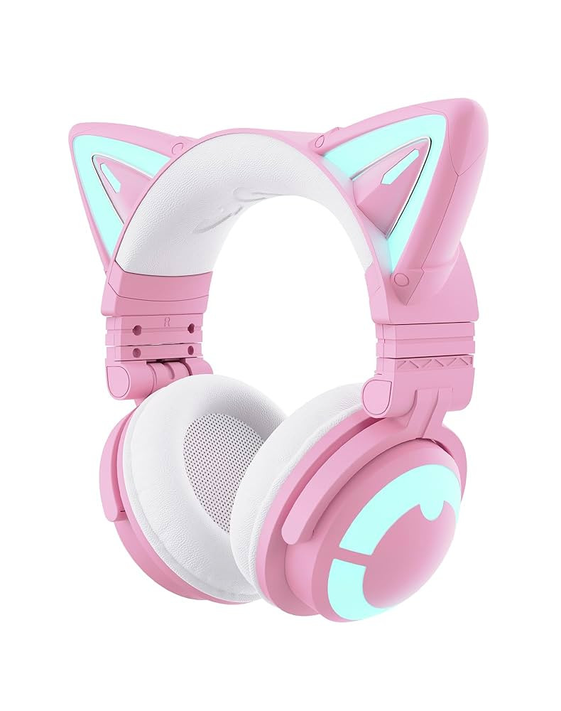 YOWU Cat Ear Headphones CE, Wired/Wireless Pink Gaming Headsets with Seamless Live Sound Experien... | Amazon (US)