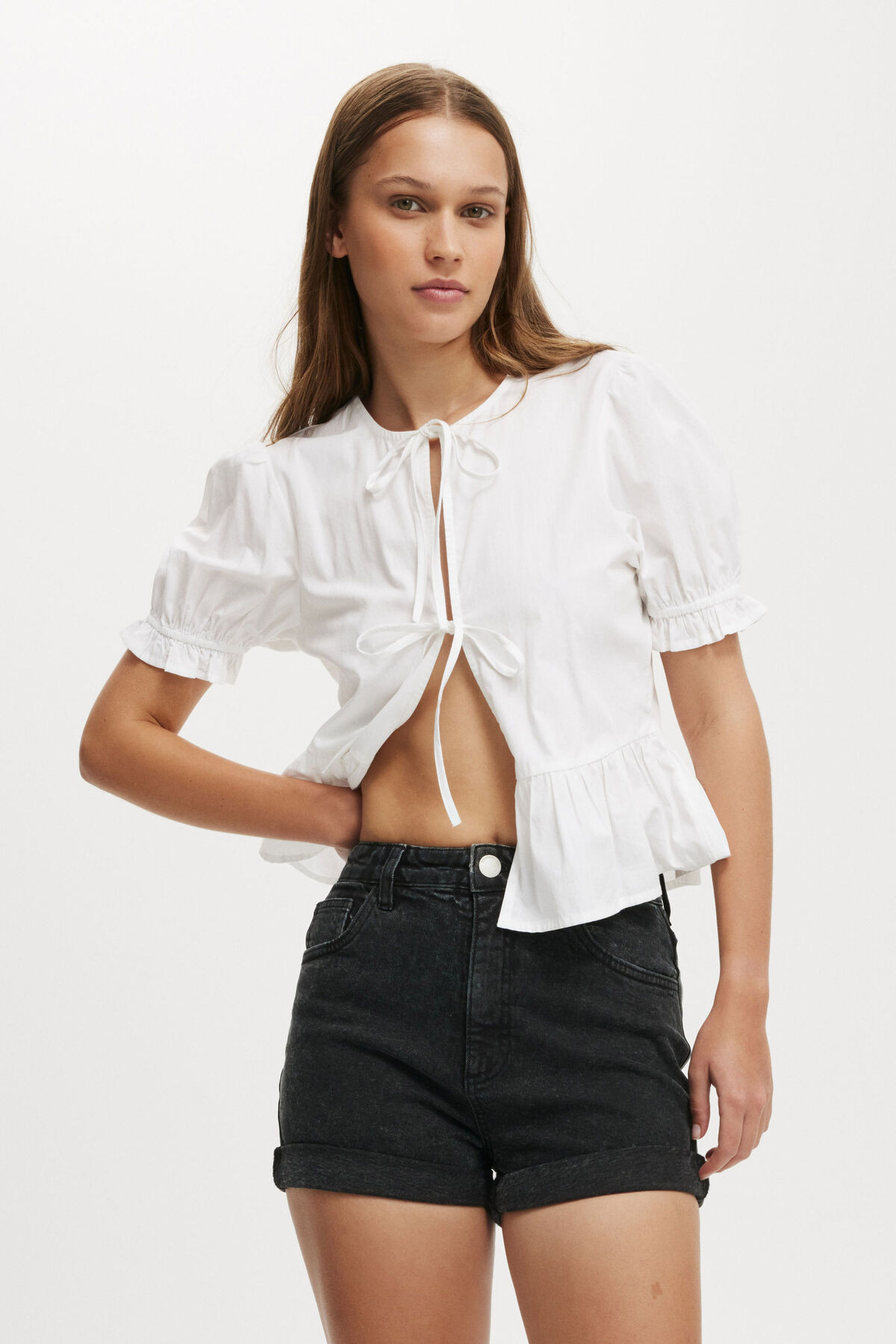 High Rise Classic Stretch Denim Short | Cotton On (US)