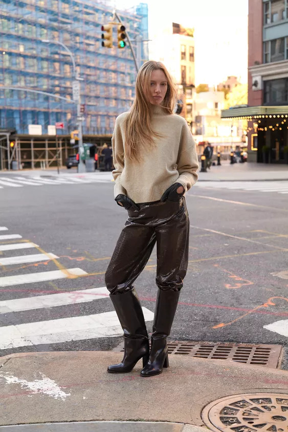 SOFT HIGH NECK KNIT JUMPER | Zara US