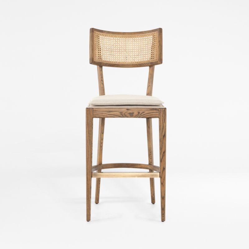 Libby Natural Cane Counter Stool | Crate and Barrel | Crate & Barrel